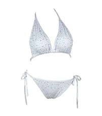 Women Bikinis Set Beaded Push Up Swimsuit Swimwear White Women Bikinis Set Beaded Push Up Swimsuit Swimwear White