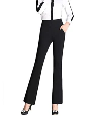 Women Boot Cut High Waist Trousers Stretch Elasticated Waist Pants Plus Big Sizes Black XL Women Boot Cut High Waist Trousers Stretch Elasticated Waist Pants Plus Big Sizes Black XL