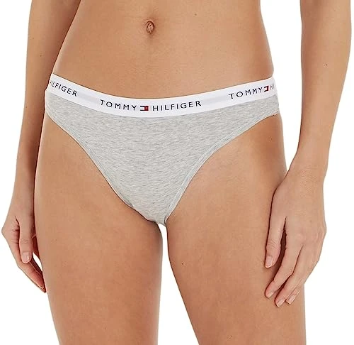 Women Briefs Underwear, Grey (Light Grey Heather), L