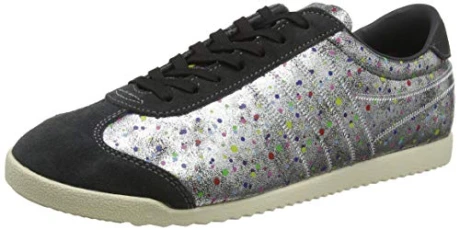 Women Bullet Shimmer Dot Trainers, Grey (Charcoal/Multi Gz), 4 UK