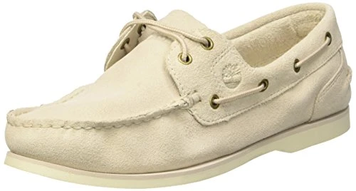 Women Classic Mocassins, White (Rainy Day Suede), 7.5 UK (41 EU)