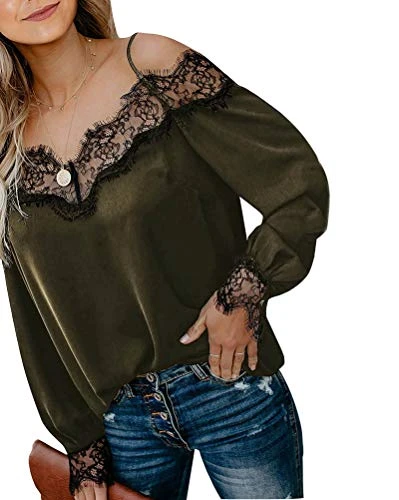 Women Cold Shoulder Tops Leopard Print Tunic Blouses Tshirts Long Sleeve Flare Sleeve Baggy Shirts P