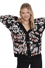 Women Design Regular Basic V Neck Knitwear Cardigan Black Women Design Regular Basic V Neck Knitwear Cardigan Black