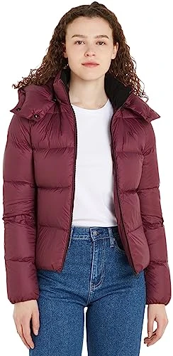 Women Down Jacket Archetype Short Puffer Winter, Purple (Amaranth), L