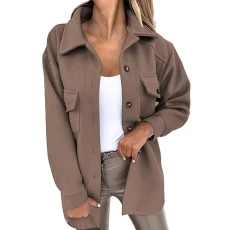 Women Drying Coat Womens Casual Lapel Shacket Jacket Long Sleeve Single Breasted Trench Coat with Belt Mid Long Outwear Warm Coat Sale Clearance Items Under 5 Pounds