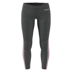 Women Essentials 3-Stripes Tights - Dark Grey Heather/True Pink, X-Large Women Essentials 3-Stripes Tights - Dark Grey Heather/True Pink, X-Large