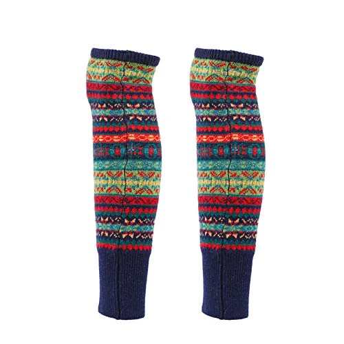 Women Fleece Leggings Leg Warmers Wool Knit Leg Warmer Boot Warmer Winter Warm Boot Socks Knee High 