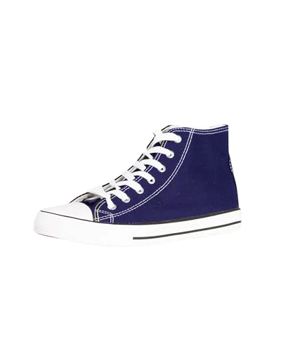 Women Girls Canvas Classic High Top Trainers Basketball Sneakers Casual Fashion Shoes Navy