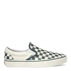 Women Green/White Checkerboard Classic Slip-On Shoes