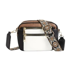 Women Handbags, Women's Shoulder Bag - Women Shoulder Bags Hobo Bags | Women Bags Multi-Pocket Bag with Adjustable Shoulder Strap for Women, Black and White,