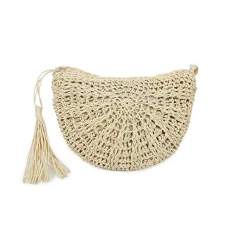 Women Handmade Knitted Crossbody Bags 2020 Stylish Grass Shoulder Bags Handbag Off-white Size: S Women Handmade Knitted Crossbody Bags 2020 Stylish Grass Shoulder Bags Handbag Off-white Size: S