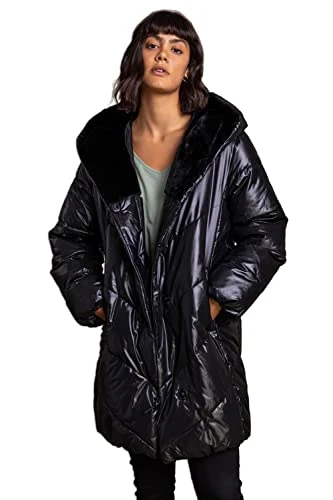 Women Hooded Long Quilted Coat - Ladies Spring Everyday Summer Evening Vacation Work Holiday Long Sl