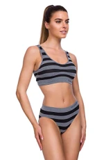 Women Knickers - Ladies Striped Underwear Knickers Fitted Two-Coloured Briefs Elastic Lingerie, Comfort Material Women's Underwear Briefs, Full Coverage Panites Sizes M-XXL FG2914