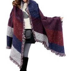 ® Women Large Oversized Scarf Pashmina Wrap Poncho Thick Style Scarf Patchwork Cape Shawl (Red)(Size: One Size) ® Women Large Oversized Scarf Pashmina Wrap Poncho Thick Style Scarf Patchwork Cape Shawl (Red)(Size: One Size)