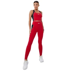 Women Longline Panel Sports Bra Red 12 (M) Women Longline Panel Sports Bra Red 12 (M)