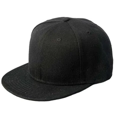 Women Men Plain Adjustable Baseball Caps Unisex Snapback Hip Hop Flat Peak Sun Cap Black One Size