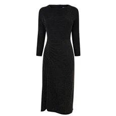 Women Metallic Midi DrWomens Black 10 (S)