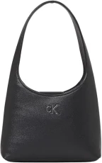 Women MINIMAL MONOGRAM A SHOULDERBAG, Black/Shiny Gunmetal, One Size Women MINIMAL MONOGRAM A SHOULDERBAG, Black/Shiny Gunmetal, One Size