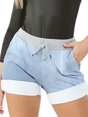 ® Women Multi Floral Tartan Star Print Denim Look Italian Cotton Pajama Shorts Elastic Drawstring Waist Cropped Summer Hot Bottoms Ladies Casual Yoga Sports Beach Pants ® Women Multi Floral Tartan Star Print Denim Look Italian Cotton Pajama Shorts Elastic Drawstring Waist Cropped Summer Hot Bottoms Ladies Casual Yoga Sports Beach Pants