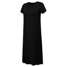 Women Nightwear Crew Neck Short Sleeve Nightdress Loose Sleepwear Homewear Pajama Dress Black Women Nightwear Crew Neck Short Sleeve Nightdress Loose Sleepwear Homewear Pajama Dress Black