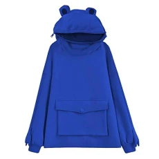 Women Novelty Frog Hoodie Large Front Pocket Cute Sweatershirt Girl's Zipper Mouth Hooded Tops Loose Stitching Design Pullover Ladies Long Sleeve Women Novelty Frog Hoodie Large Front Pocket Cute Sweatershirt Girl's Zipper Mouth Hooded Tops Loose Stitching Design Pullover Ladies Long Sleeve