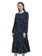 Women Patterned Midi Dress 1024853, 26430 - Blue Dot Print, S Women Patterned Midi Dress 1024853, 26430 - Blue Dot Print, S
