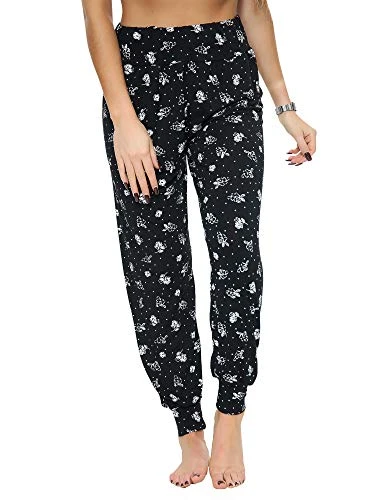 Women Plain & Printed Alibaba Harem Baggy Style Trouser Ankle Cuff Elastic High Waist Full-Length Pa