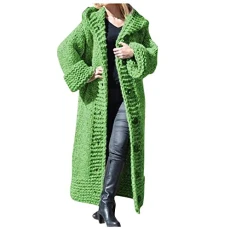 Women Plus Size Ribbed Knit Long Cardigan Casual Solid Button Long Sleeve Cardigan Coat