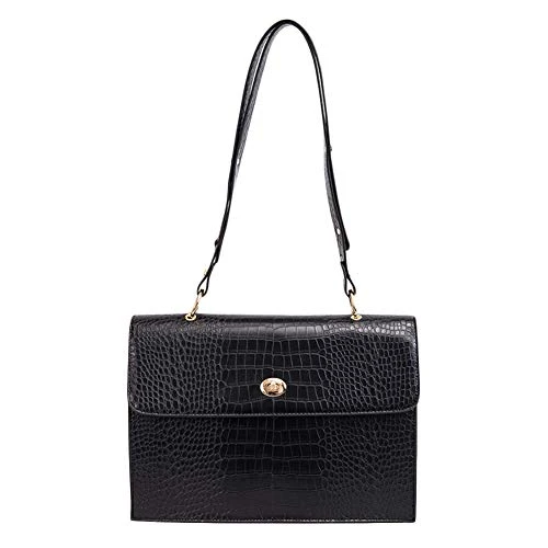 Women Pu Leather Handbags Ladies Retro Messenger Bags Cross Body Bag Shoulder Bags Black