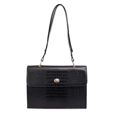 Women Pu Leather Handbags Ladies Retro Messenger Bags Cross Body Bag Shoulder Bags Black