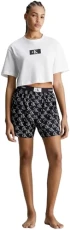 Women Pyjama Set Short, Black (Litho Ck Print+Black), L