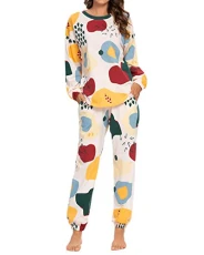 Women Pyjamas Sets Ladies Girls Cotton Nightwear Long Sleeve Top and Pants Sleepwear Pjs Soft Lounge Wear for Womans Present, 5265_pink, XS Women Pyjamas Sets Ladies Girls Cotton Nightwear Long Sleeve Top and Pants Sleepwear Pjs Soft Lounge Wear for Womans Present, 5265_pink, XS