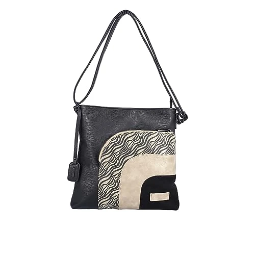 Women Q0705 Shoulder Bag, Black/Ginger Gold/Black/Black / 03, 310x50x300mm