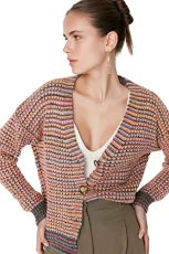 Women Regular fit Basic Crew Neck Knitwear Cardigan Women Regular fit Basic Crew Neck Knitwear Cardigan