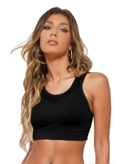 Women Ribbed Seamless Sports Bra Wireless Support Yoga Workout Bra Gym Fitness Crop Tank Vest Black M Women Ribbed Seamless Sports Bra Wireless Support Yoga Workout Bra Gym Fitness Crop Tank Vest Black M