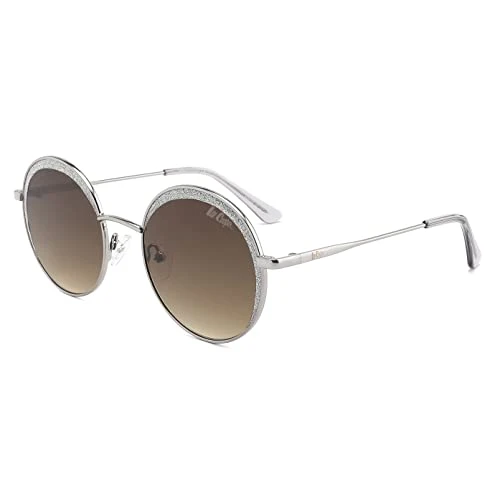 Women Round Polarised Sunglasses Grad Brown Lens (LC1014C02)