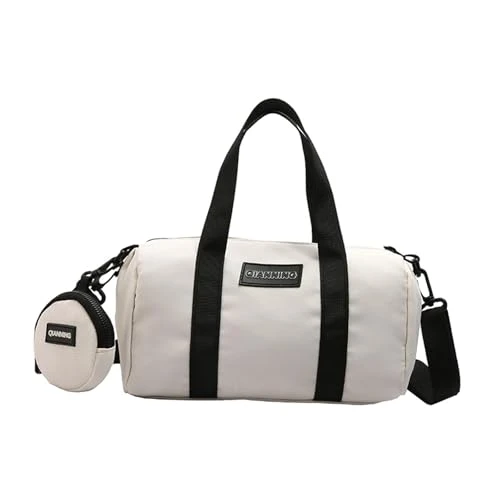 Women Shoulder Handbag Crossbody Bag Simple Portable Lightweight Handbag Tote Bag for Holidays Work Shopping Outdoor Vacation, White