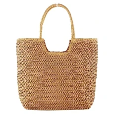 Women Shoulder Handbag Summer Women Beach Shopping Bag Vintage Bags Ladies Black, brown, One Size