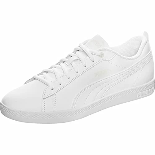 Women  Smash Wns v2 L Sneakers,  White- White, 6 UK