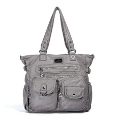 Women Soft Leather Hobo Handbags Luxury Large Capacity Shoulder Bags Shopping Bag (Gray), Gray, L Women Soft Leather Hobo Handbags Luxury Large Capacity Shoulder Bags Shopping Bag (Gray), Gray, L
