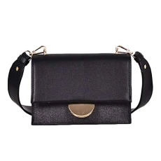 Women Solid Color Pu Leather Handbag Shoulder Tote Bag Purse Bags Cross Body Bag Black
