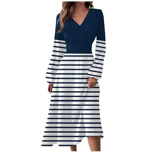 Women Summer Dress Casual V Neck Short Sleeve Drawstring Mini Dresses Straight-Fit 2024 Sun Dresses Mature Mini Skirt Mid-Thigh Length Formal Dresses Ruffle Sleeve Wrap Dress for Women Navy