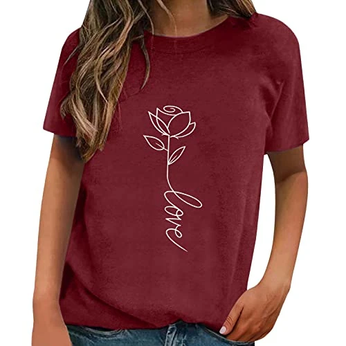 Women Summer Tops Talk to Me Goose T Shirt Womens Funny Sunglasses Graphic Print Vest Tops Sleeveless Tank Tops Tees Pink Evening Tops for Women UK Blouses (Wine, XL)