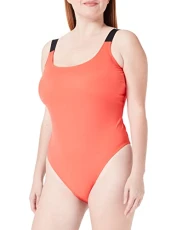 Women Swim Suit Sport, Orange (Bright Vermillion), L Women Swim Suit Sport, Orange (Bright Vermillion), L