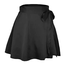 Women Tnnis Skirt Fashion Solid High Waist Slim Buttock Wrapping Mini Skirt Dress Summer Clothes Black