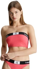 Women Triangle Bikini Top Longline Bandeau Strapless, Pink (Calypso Coral), L Women Triangle Bikini Top Longline Bandeau Strapless, Pink (Calypso Coral), L