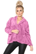 Women Winter Open Front Long Sleeve Fluffy Fux Fur Fleece Hooded Cardigan Fluffy Cardigan Rose Plus Size (UK 16/18) Women Winter Open Front Long Sleeve Fluffy Fux Fur Fleece Hooded Cardigan Fluffy Cardigan Rose Plus Size (UK 16/18)