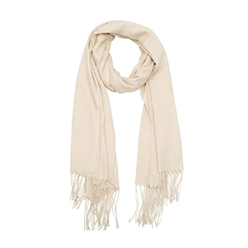 Women Winter Scarf Cashmere Feel Pashmina Shawls and Wraps Soft Long Scarves(Solid Beige)