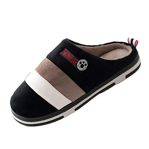 Women/Men Slippers Soft Warm Plush Anti-Slip Winter House Indoor Shoes Coffee 11 UK