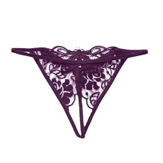 WomenPanties Rose Embroidered Panties Transparent Sexy Panties Low Waist Low Grade Thongs Juniors Underwear